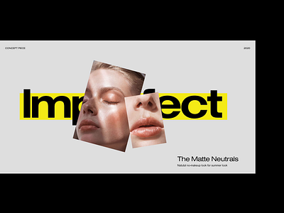 Makeup Editorial Concept flat interface layout typography ui ux web design website design
