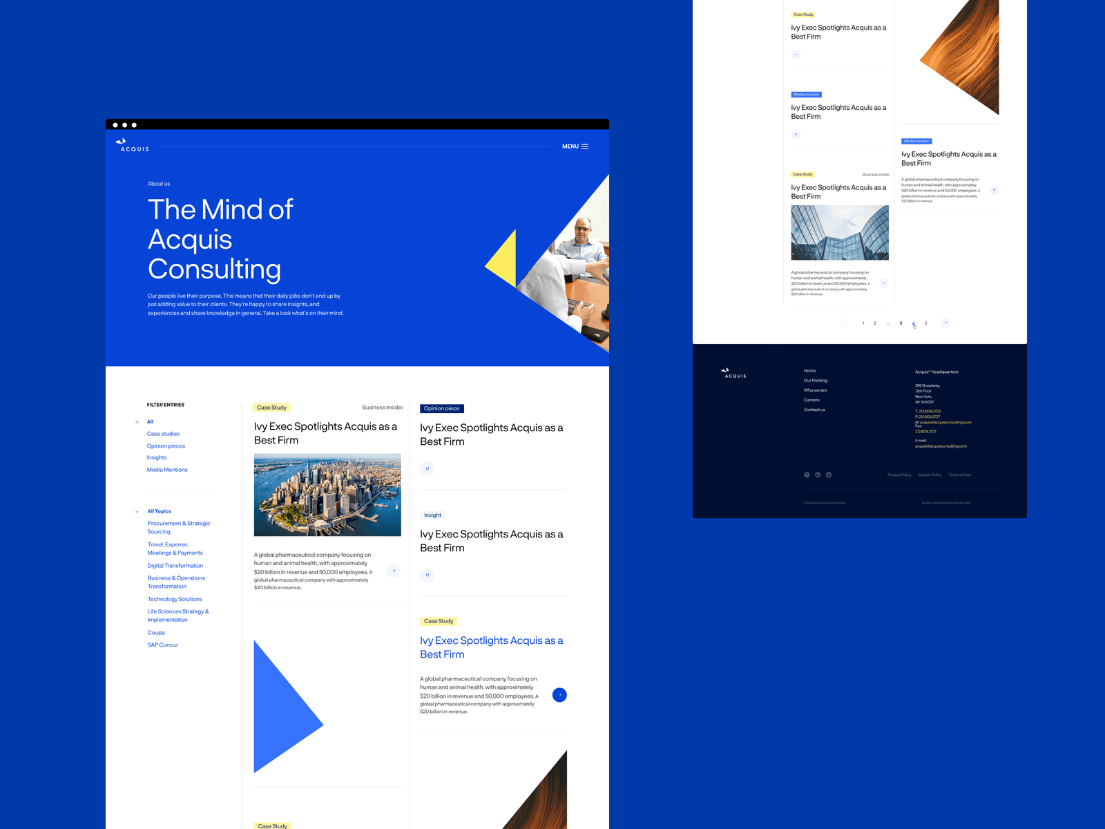 Acquis Consulting Group Website — Series 2 consulting design flat layout typography ui ux webdesign
