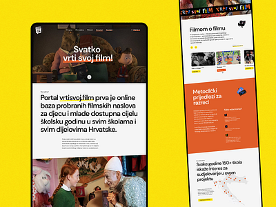 Vrti svoj film — Education Platform design interface la layout typography ui ux web design website