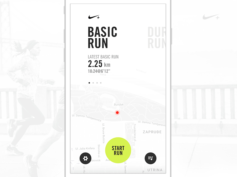 Nike+ Running App (+Freebie) android animation app flat ios mario mobile nike principle running simic