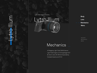Lytro Illum Art direction WIP art direction black blue flat gray illum lytro mario product simic