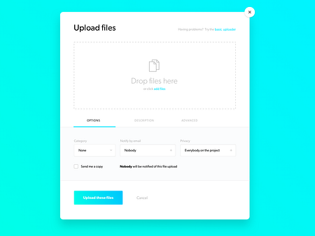 Upload file form by Mario Šimić on Dribbble