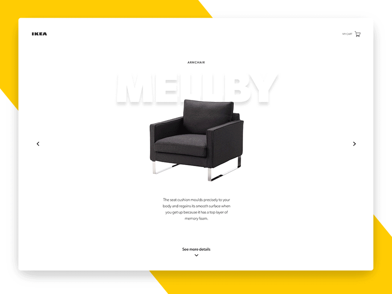 IKEA Minimal Product Showcase black furniture ikea mario principle product red showcase simic ui ux yellow