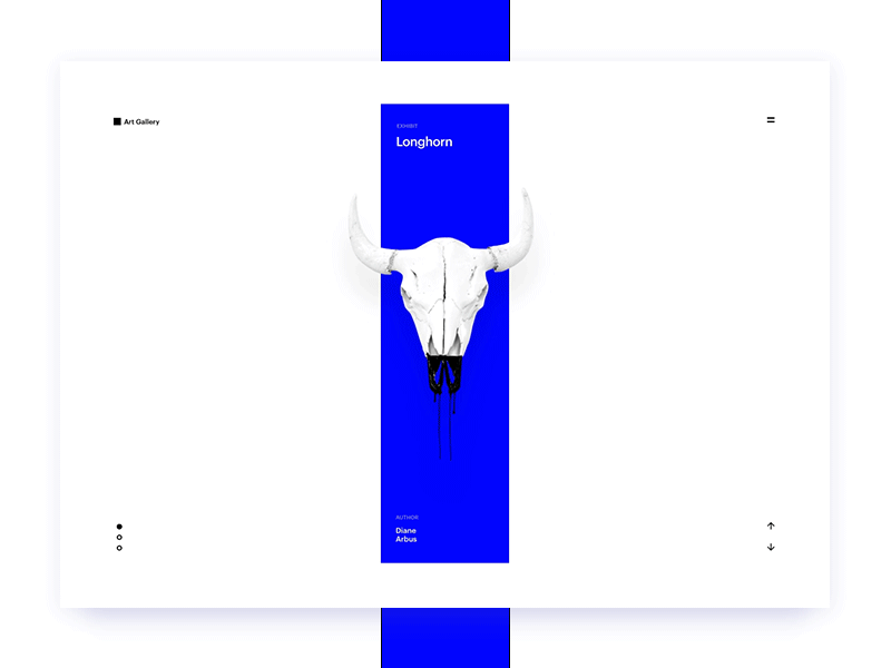 Art Gallery Concept animation art mario blue flat interaction minimal principle simic ui ux web white