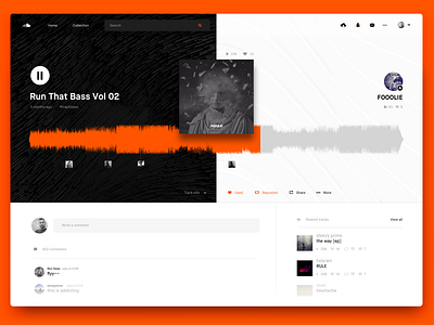 Soundcloud Song Layout / UI Challenge — Week 07 by Mario Šimić on Dribbble