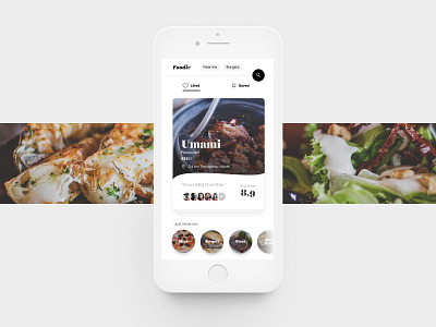 Restaurant List – Weekly UI Challenge – Week 11 app application comment food light photo rating restaurant search ui ux white