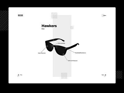 Hawkers Product Showcase black concept dark flat glasses interface pattern showcase ui ux white