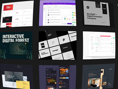 Bornfight 2018 Recap 2018 animation best9 bornfight concept flat interface layout typography ui ux