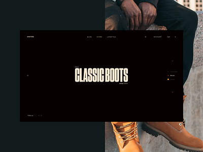 Winter Boots Animated Version after affects animation app concept ecommerce flat interface layout principle shoe showcase ui ux