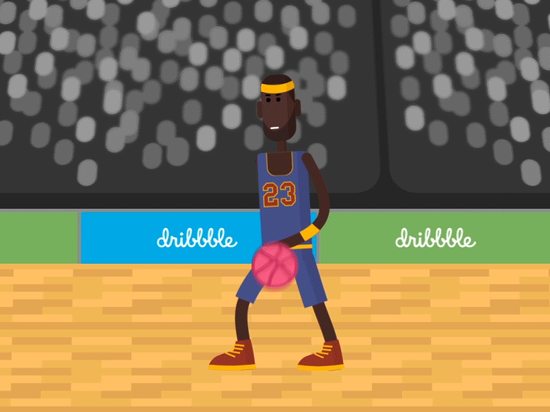 Looped Lebron animation basketball debut dribbble gif lebron looper shot