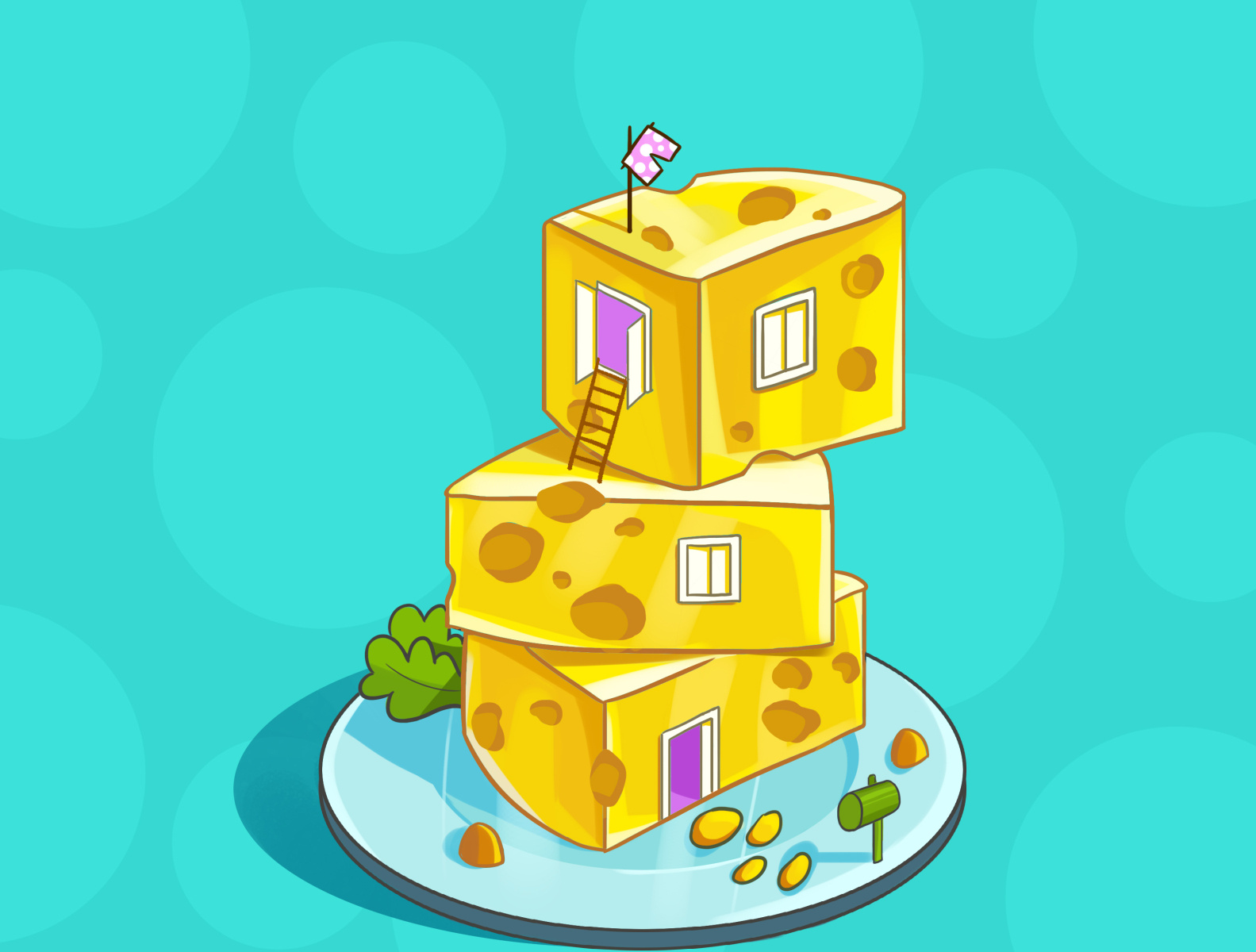 cheese house by manzou on Dribbble