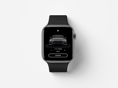 Tesla Summon | Apple Watch applewatch branding branding concept dribbble elonmusk interface minimal mockup smartwatch smartwatchapp summon tesla teslasummon ui ux