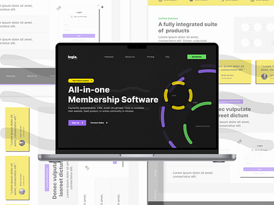 Logia. | All-in-one Membership Software design dribbble interface membership minimal mockup product saas ui uiux ux website