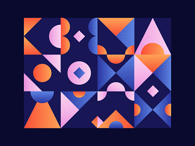 Shape exploration pattern abstract circle colors explore fun geometric geometry gradient grain graphic design illustration illustrator neo neogeo pattern shapes square texture triangle waves
