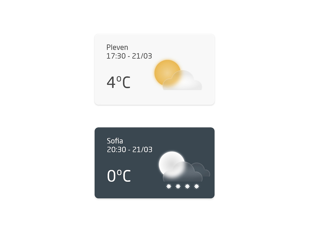 Browse thousands of Weather Card images for design inspiration | Dribbble