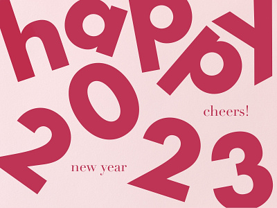 Happy 2023 in Viva Magenta 2023 art color color of the year design font graphic design happy new year illustration magenta new year pantone procreate typography viva magenta year