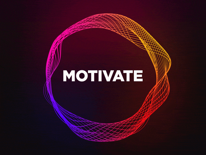 Motivate yourself 3d after effects animation gif gradient graphic design motion motion graphics motivation type typography