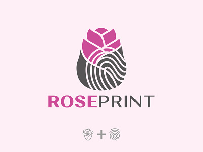 Roseprint branding branding design flat logo graphic design logo minimal logo professional logo robiulix roseprint vector