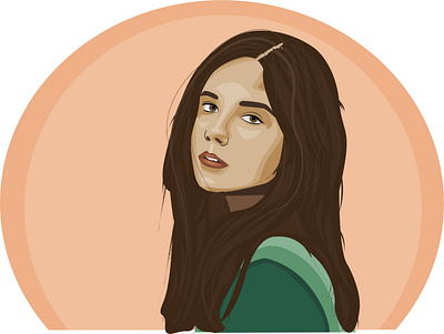 Natural adobe illustrator flat illustration portrait vector