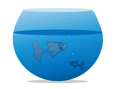 Fish Pot adobe illustrator fish flat grain texture graphic design illustration pot vector