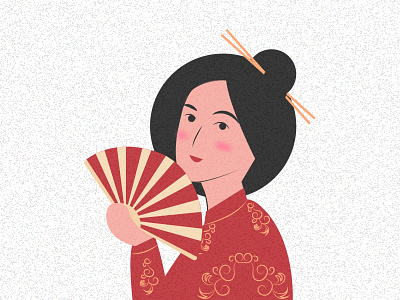 Chinese character adobe illustrator character design chinese flat illustration vector