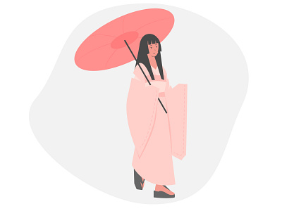 Japanese character adobe illustrator character character design flat girl girl illustration graphic design illustration vector