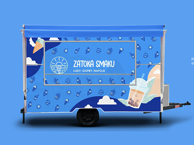 Zatoka Smaku Food Truck Design brand id branding food truck graphic design ice cream illustration logo logodaily logodesign mockup vector zatoka smaku