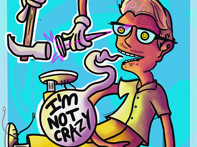 I'm Not Crazy cartoon colorful comedy cover art design drawing funny grunge handwritten illustration punk strange