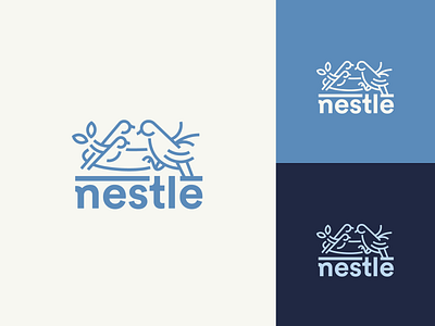 Nestle redesign concept branding flat graphic design logo logotype minimal minimal logo modern logo redesign vector
