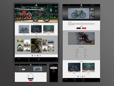 Roar Bikes - Web design bicycle cycles design logo product design ui ux web