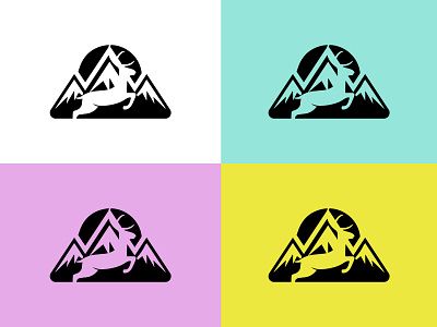 Deer + Mountain branding creative logo deer deer logo design flat illustration illustrator logo logodesign logotype minimal mountain mountain logo unique logo