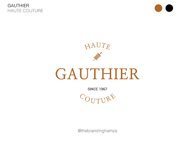 Gauthier Haute couture Logo identity brand branding design designer graphic identity logo logodesign modern professional typography