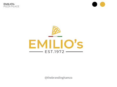 Emilio s Pizza Place Logo Identity brand branding designer graphic identity logo logodesign modern professional typogaphy