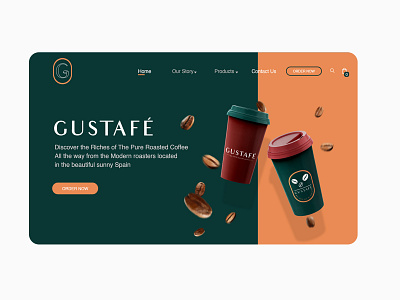 UI design for Gustafe Landing Page