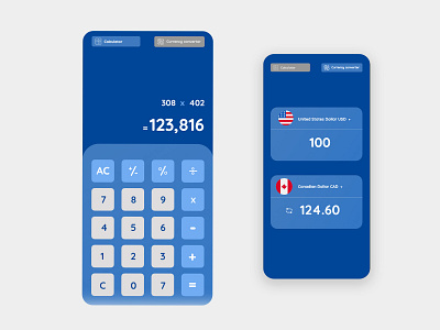 #DailyUI 004 Calculator & Converter App UI app calculator converter currency designer graphic design ui ux ui