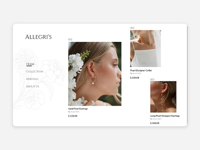 #DailyUI 012 Modern Minimal Fashion E-commerce Website e commerce website fashion website jewelry minimal modern ui design