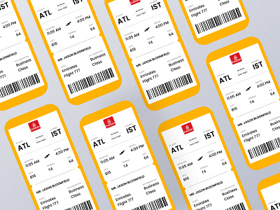 Boarding Pass UI Design - Daily UI 24