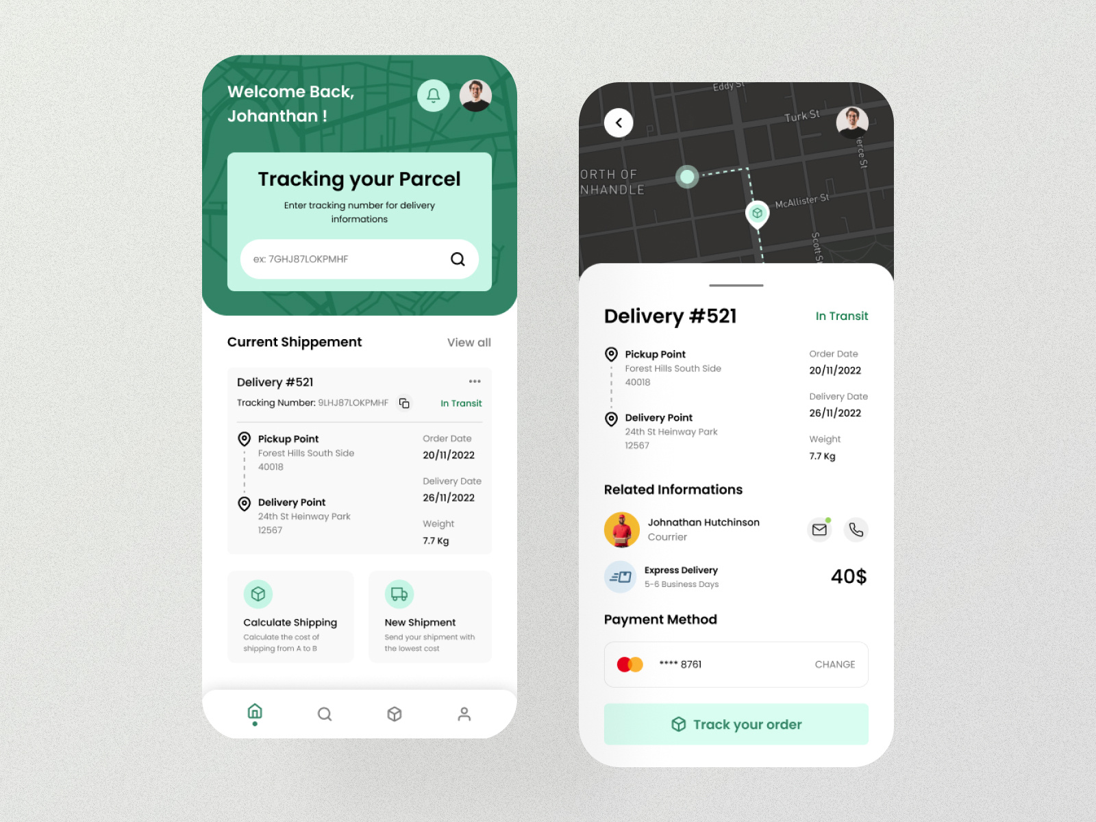 Delivery App Order Tracking Daily UI 029 by Hamza iklafen on Dribbble