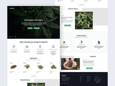 Hazen Cannabis: Landing page