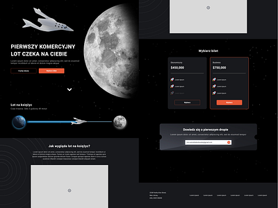 Landing Page - Space flight | Flying to the moon