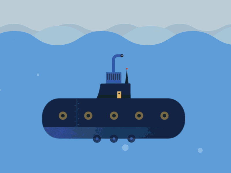 Nautical ships 2d animation after effects animation cargo illustration ships submarine vector