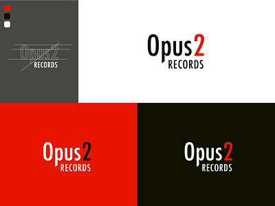 Logo Opus2 branding identity illustration logo music opus records typo