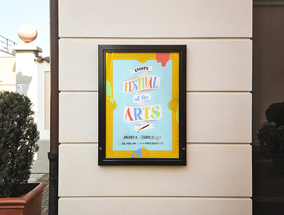 EPCOT'S Festival of the Arts Poster Design banner design disney festival festival poster frame illustration paint photoshop poster procreate texture typography