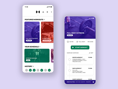 Workout App Concept app application clean concept design fitness flat graphic design gym interface ios minimal mobile sport ui ux visual design workout