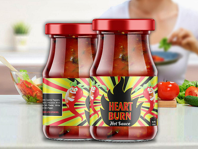 Hot Sauce Label design design graphic design illustration jar label logo product label sauce typography