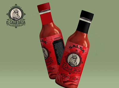 Salsa Sauce label design 3d bottle branding design graphic design jar label logo product label