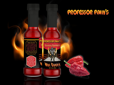 Hot sauce 3d animation bottle label branding design graphic design habenero hot sauce illustration label logo motion graphics product label ui