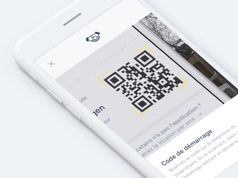 QR Code feedback animation app carsharing code confirmation interface ios mobile motion qr scan ui