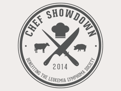 LLS Chef Showdown Logo badge cancer society non profit circle illo illustration logo vector