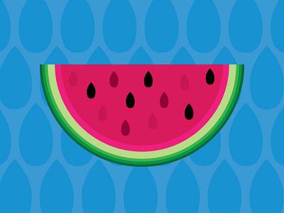 Watermelon illo illustration sticker sticker mule summer vector watermelon